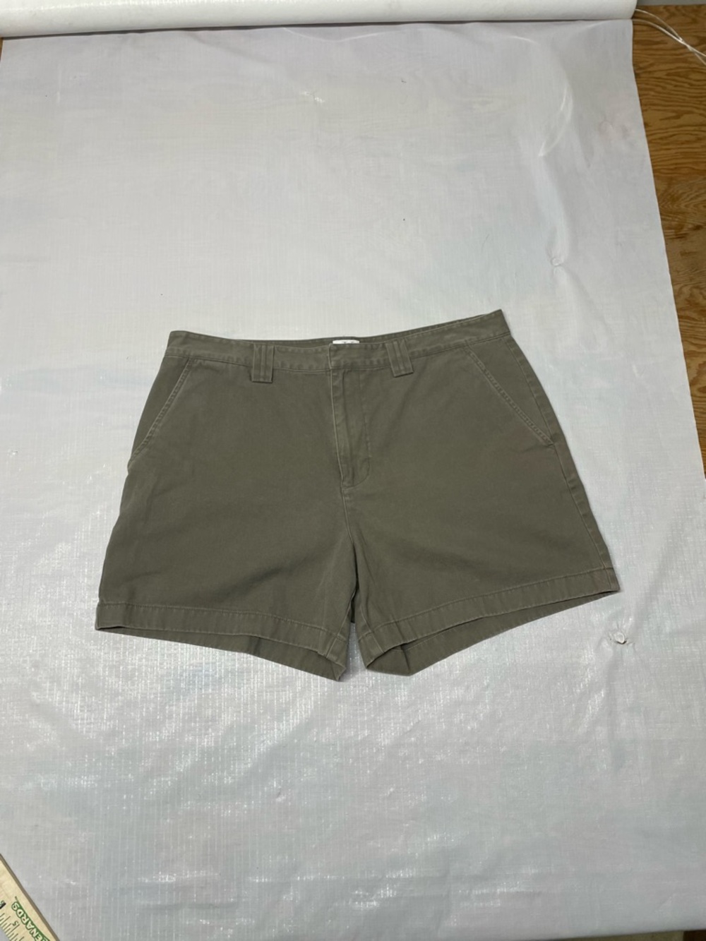 Calvin Klein Jeans Olive Green Cotton Bermuda Shorts Sz:14